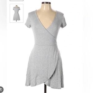 Forever 21 grey dress faux wrap medium fits like small
